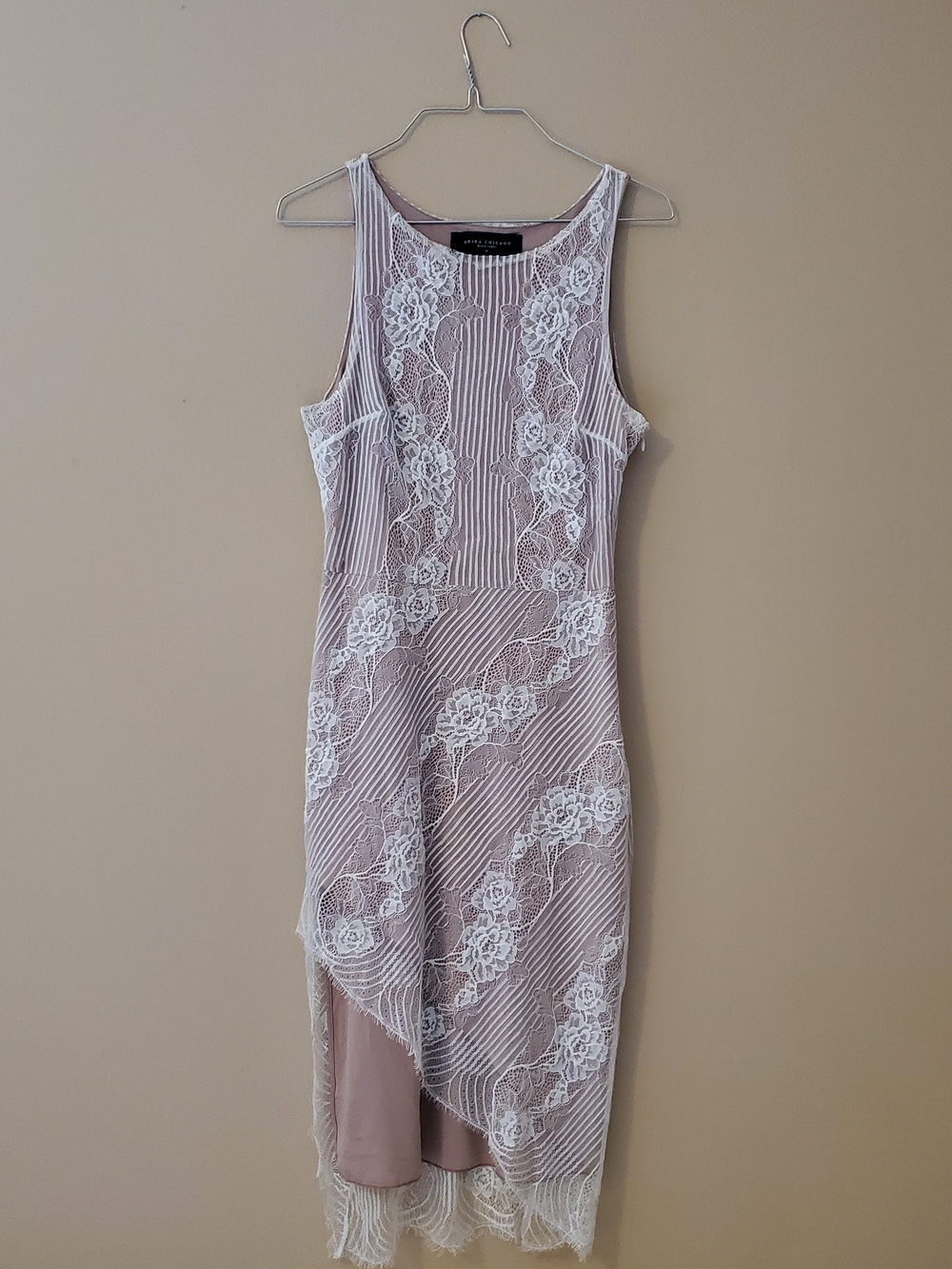 Akira Floral Lace Overlay Midi Dress